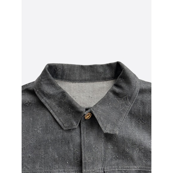 Louis Vuitton Black DNA Monogram Denim Jacket - Picture 4 of 9